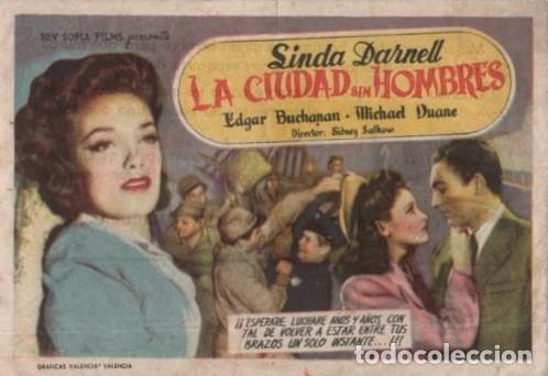 Cine: PROGRAMA DE CINE: LA CIUDAD SIN HOMBRES PC-10905 - Foto 1