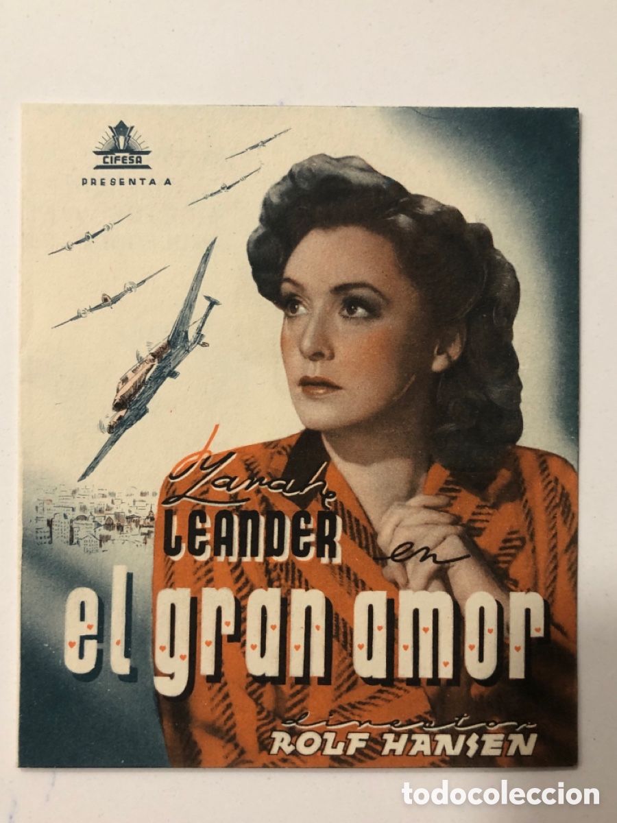 Cine: Programa Zarah leander con publicidad imprenta Vidal A16 - Foto 1