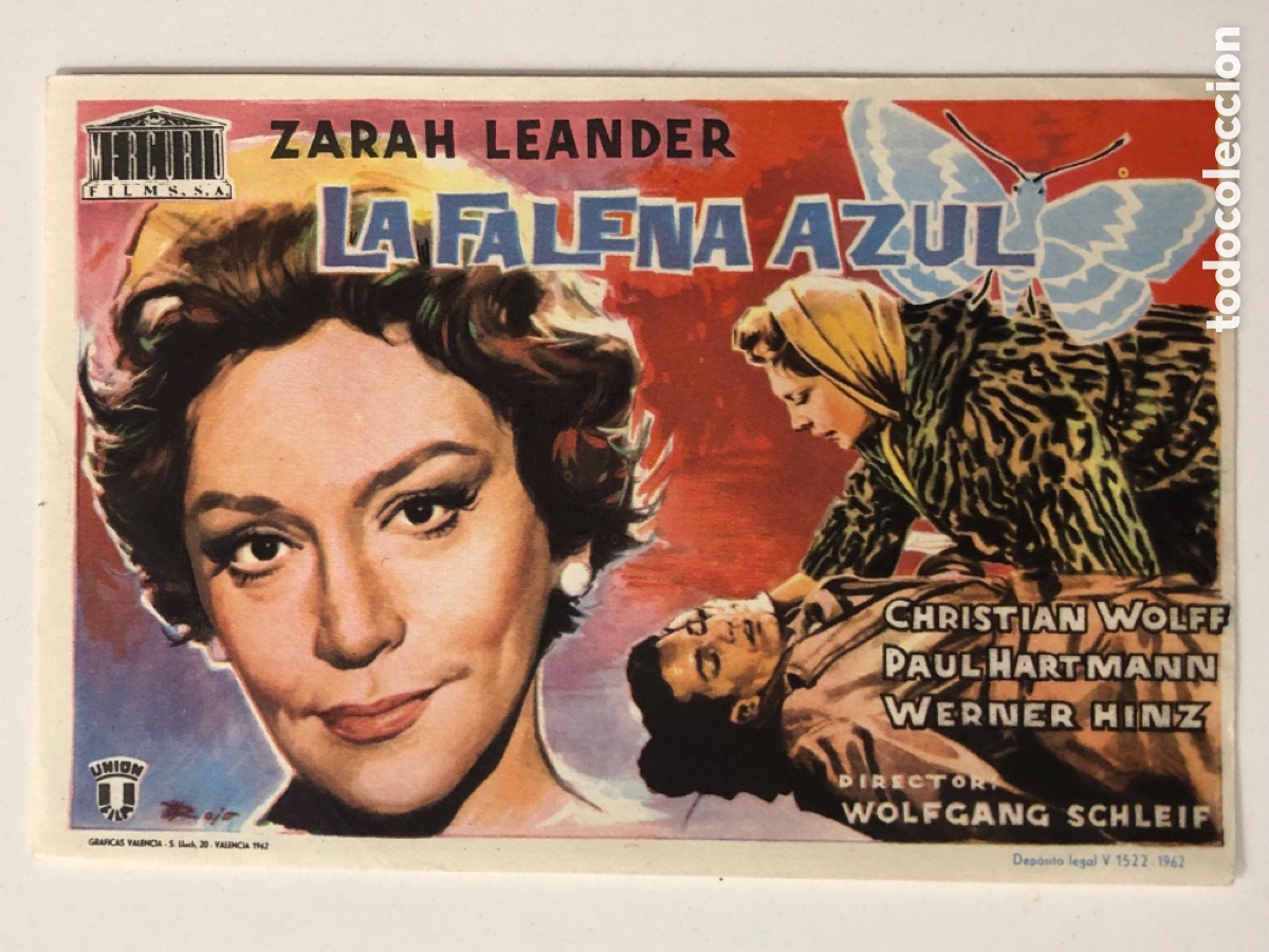 Cine: Programa la Falena azul Zarah leander A16 - Foto 1