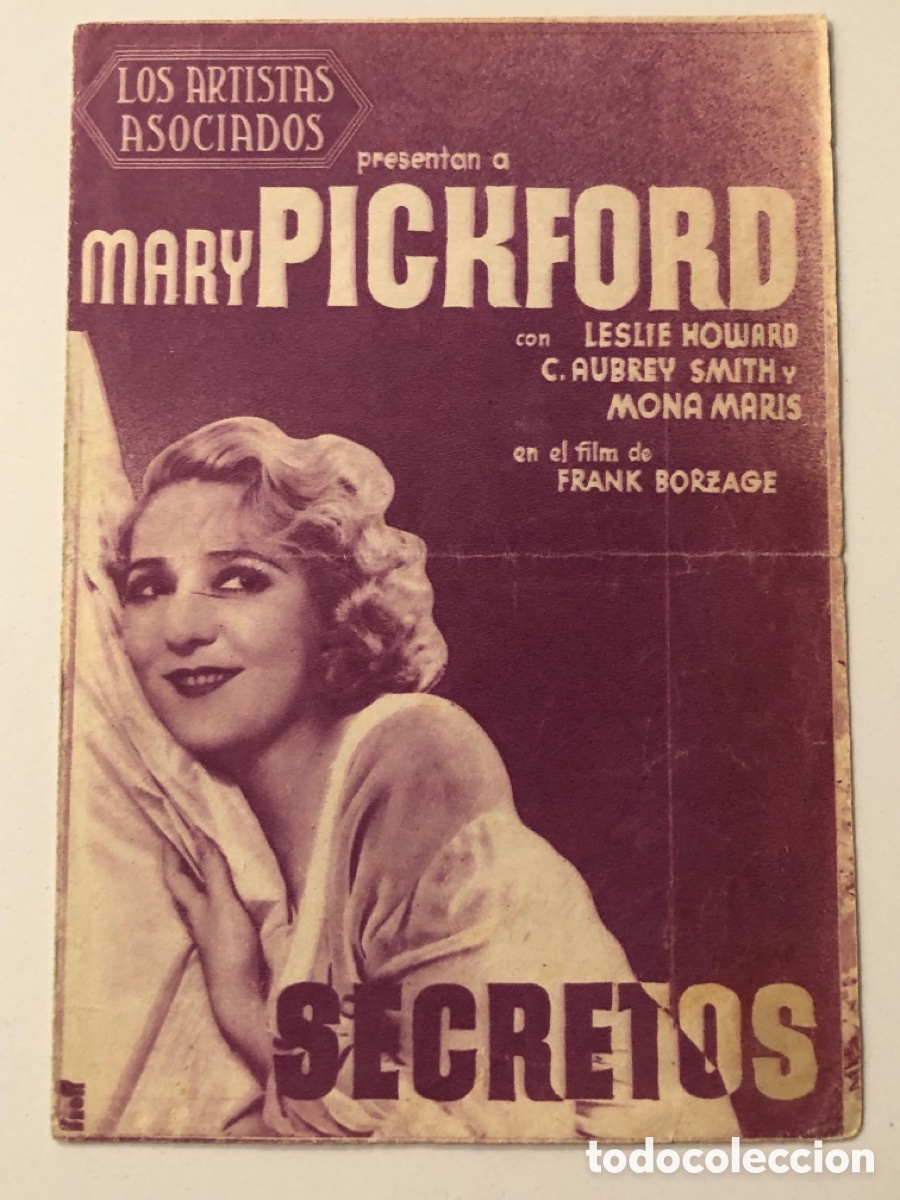 Cine: Programa Secretos Mary Pickford Leslie Howard A16 - Foto 1