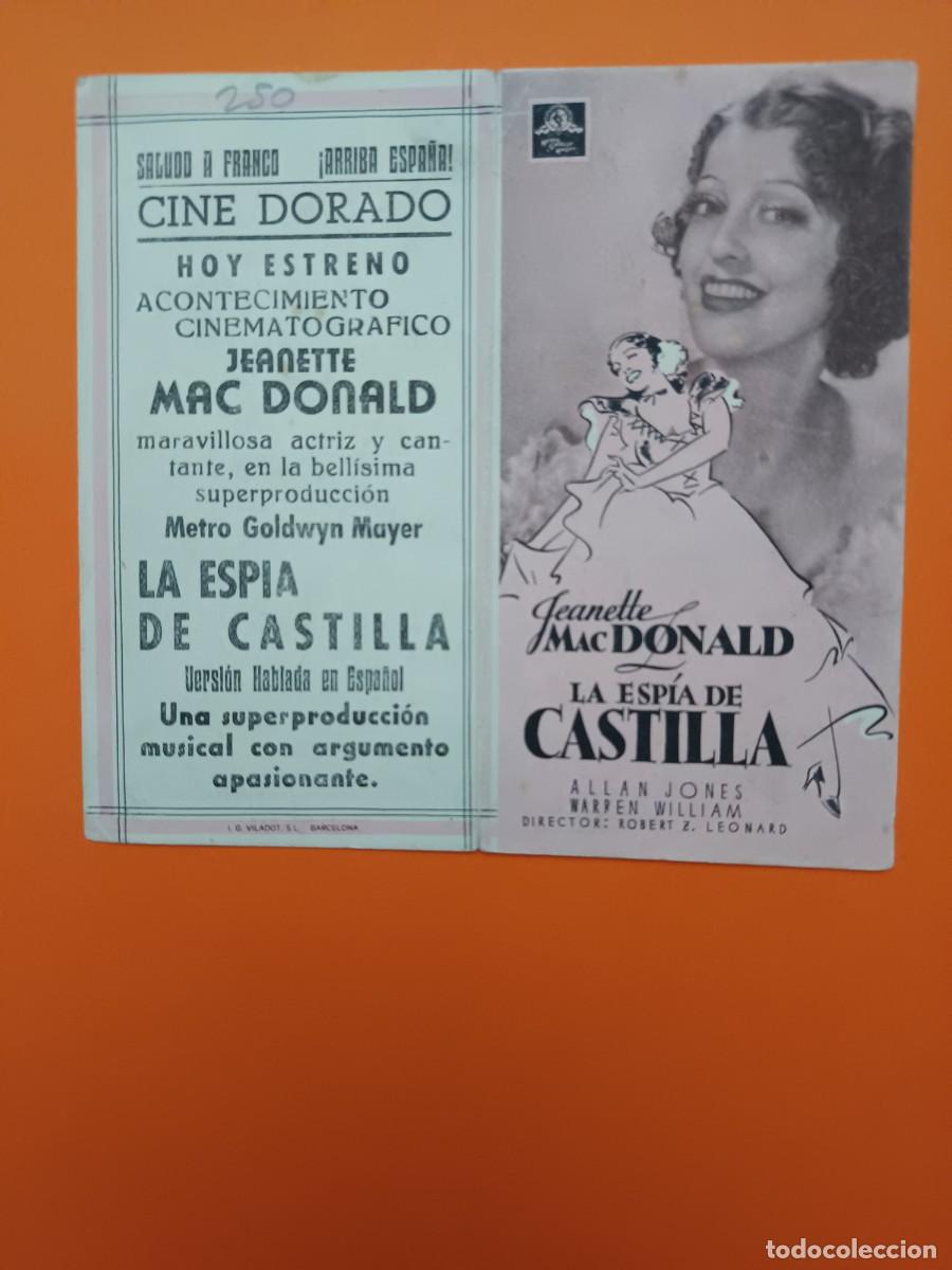  Flyers Publicitaires de films Anciens: PROGRAMA DE CINE LA ESPIA DE CASTILLA