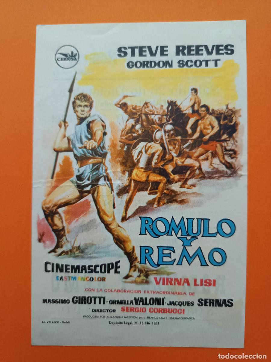  Flyers Publicitaires de films Anciens: PROGRAMA DE CINE ROMULO Y REMO