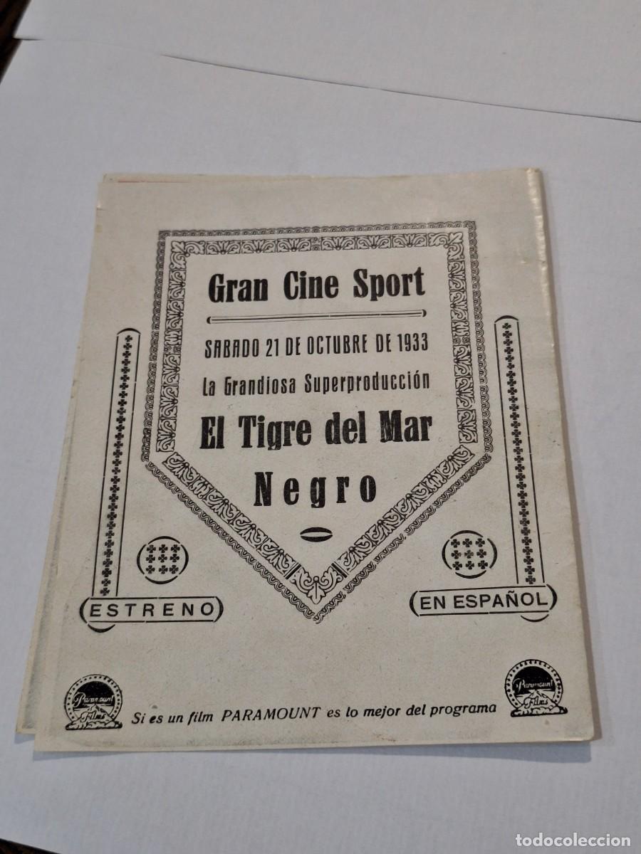 Cine: PROGRAMA DE CINE EL TIGRE DEL MAR NEGRO GEORGE BANCROFT - Foto 3