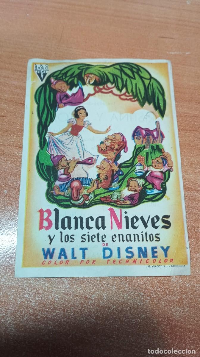 Cine: Blancanieves folleto de cine - Foto 1