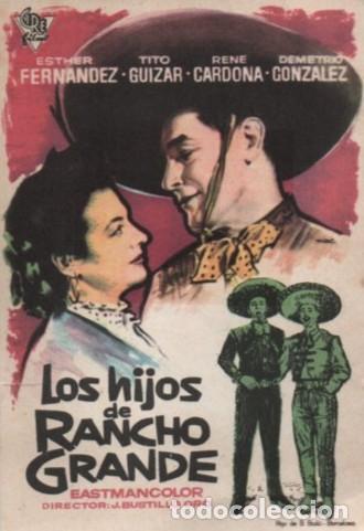 Cine: PROGRAMA DE CINE: LOS HIJOS DE RANCHO GRANDE PC-10924 - Foto 1
