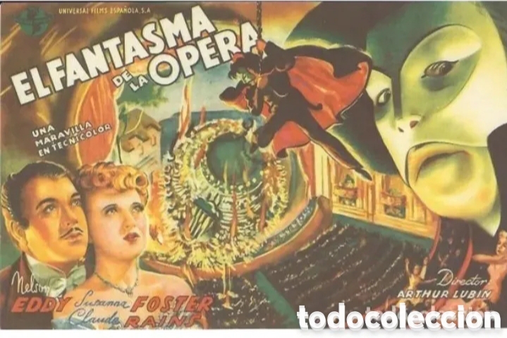 Cine: PROGRAMA DE CINE - EL FANTASMA DE LA &Oacute;PERA - UNIVERSAL FILMS ESPA&Ntilde;OLA S. A. - Foto 1