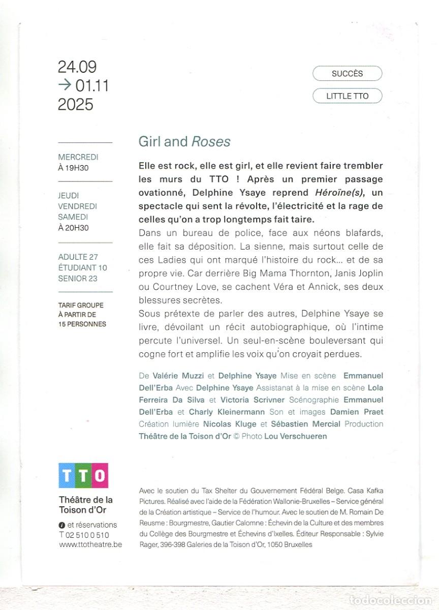 Cine: H&Eacute;RO&Iuml;NE(S), de Val&eacute;rie Muzzi. PROGRAMA BELGA. - Foto 2