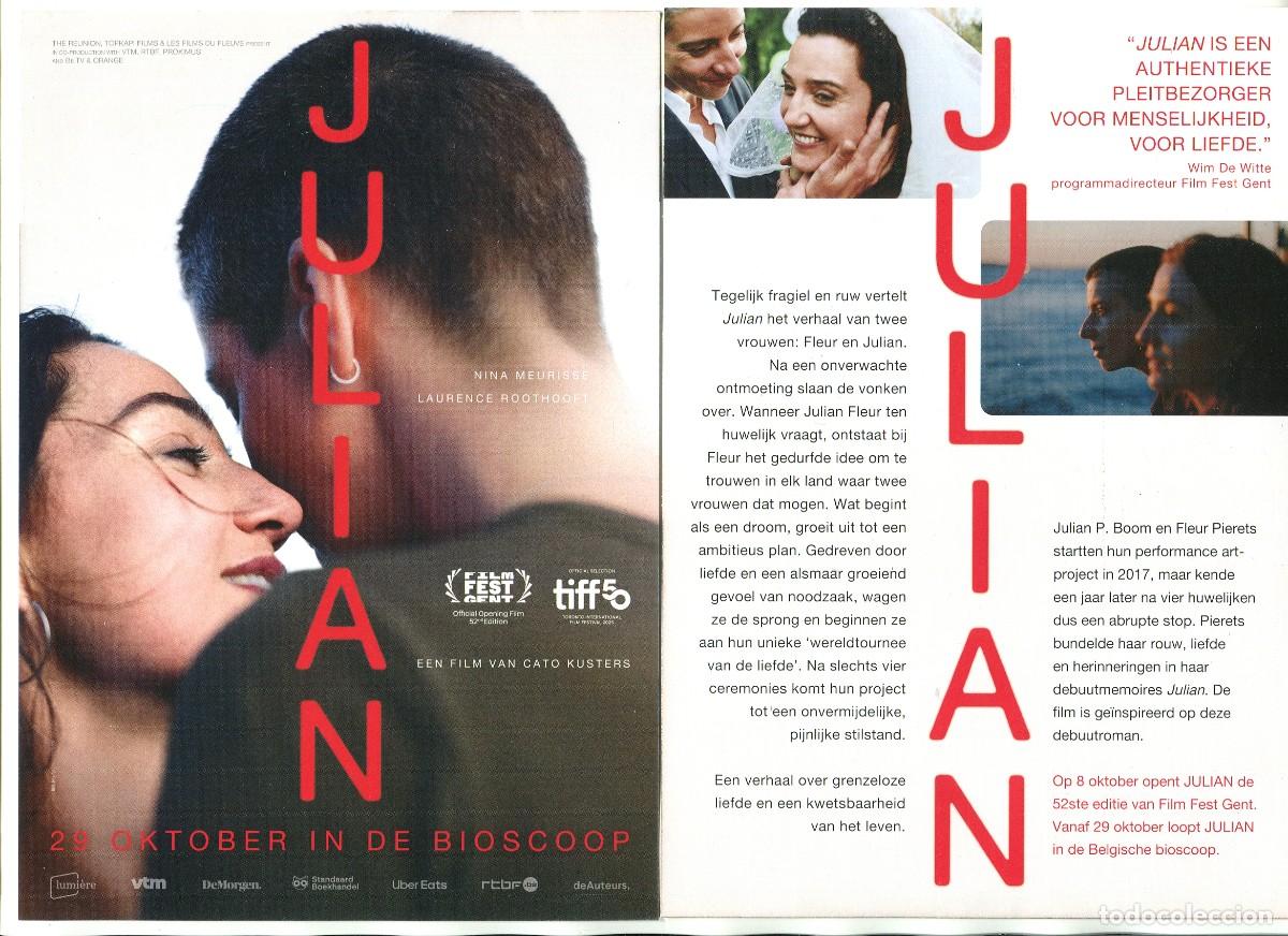 Cine: JULIAN, con Nina Meurisse. PROGRAMA BELGA 15 X 21 cms.. - Foto 1