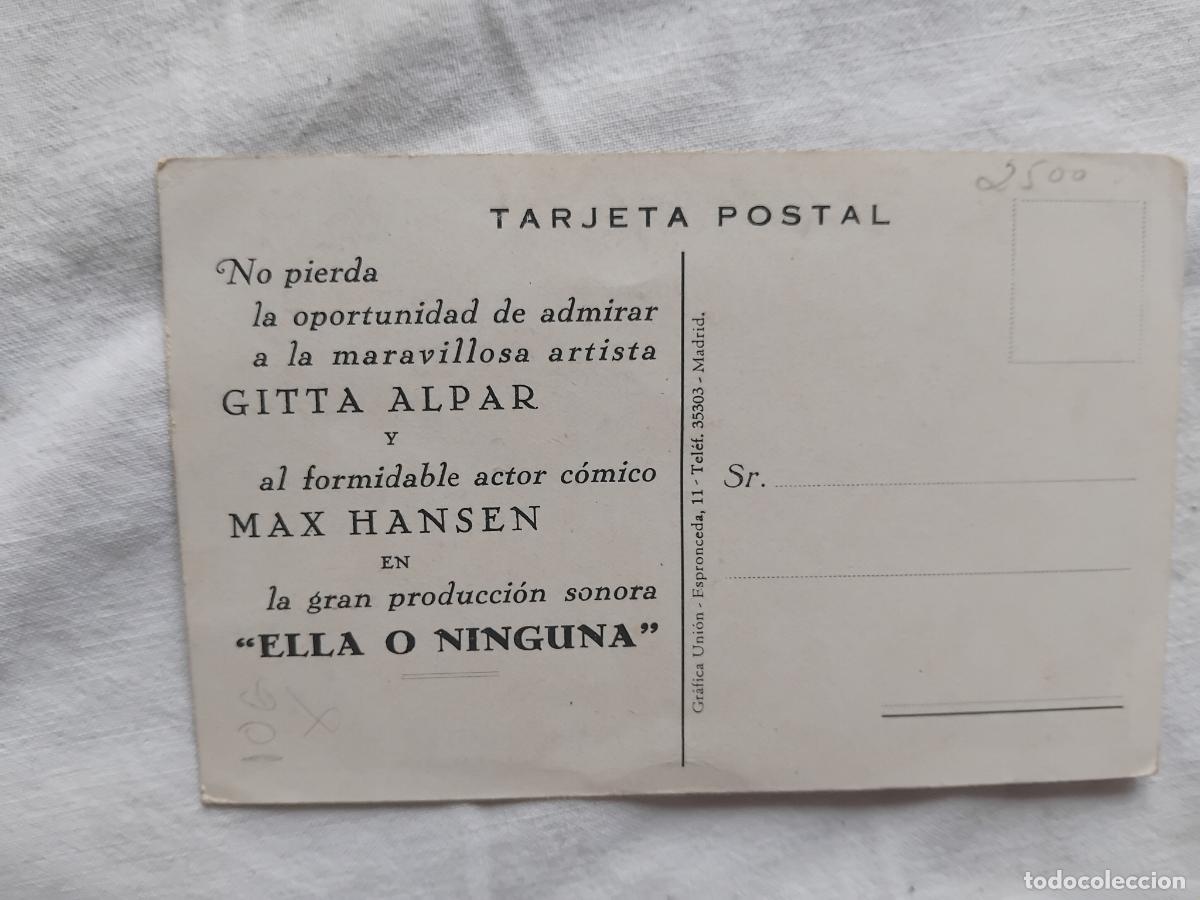 Cine: PROGRAMA DE CINE ELLA O NINGUNA. GITTA. MAX HANSEN. - Foto 2