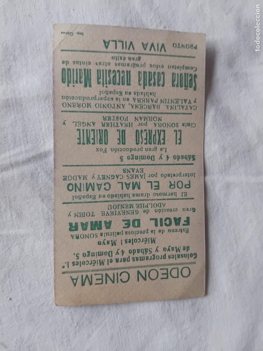 Cine: PROGRAMA DE CINE CARTON.EL EXPRESO DE ORIENTE. ODEON CINEMA - Foto 2