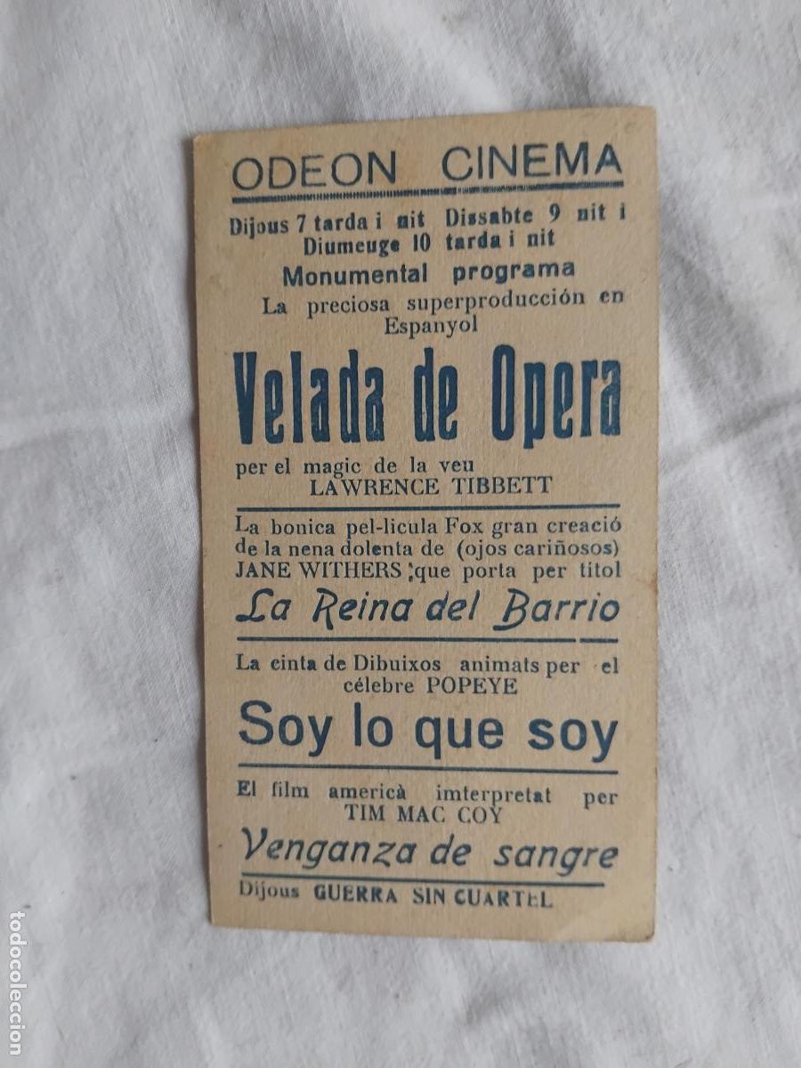 Cine: PROGRAMA DE CINE CARTON. LA REINA DEL BARRIO. ODEON CINEMA. - Foto 2