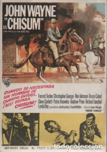 Cine: PROGRAMA DE CINE: CHISUM PC-10941 - Foto 1