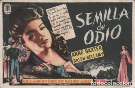 Cine: PROGRAMA DE CINE: SEMILLA DE ODIO PC-10975 - Foto 1