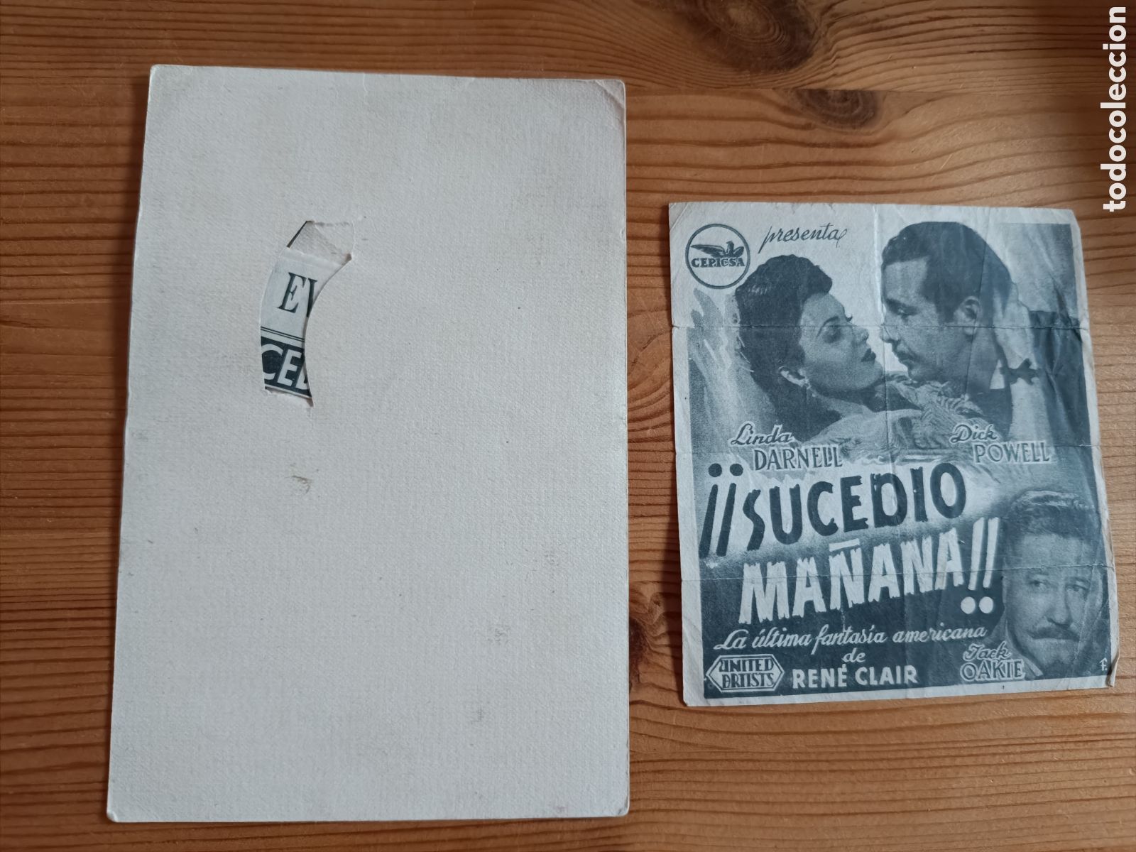 Cine: Programa de cine troquelado SUCEDI&Oacute; MA&Ntilde;ANA. - Foto 3