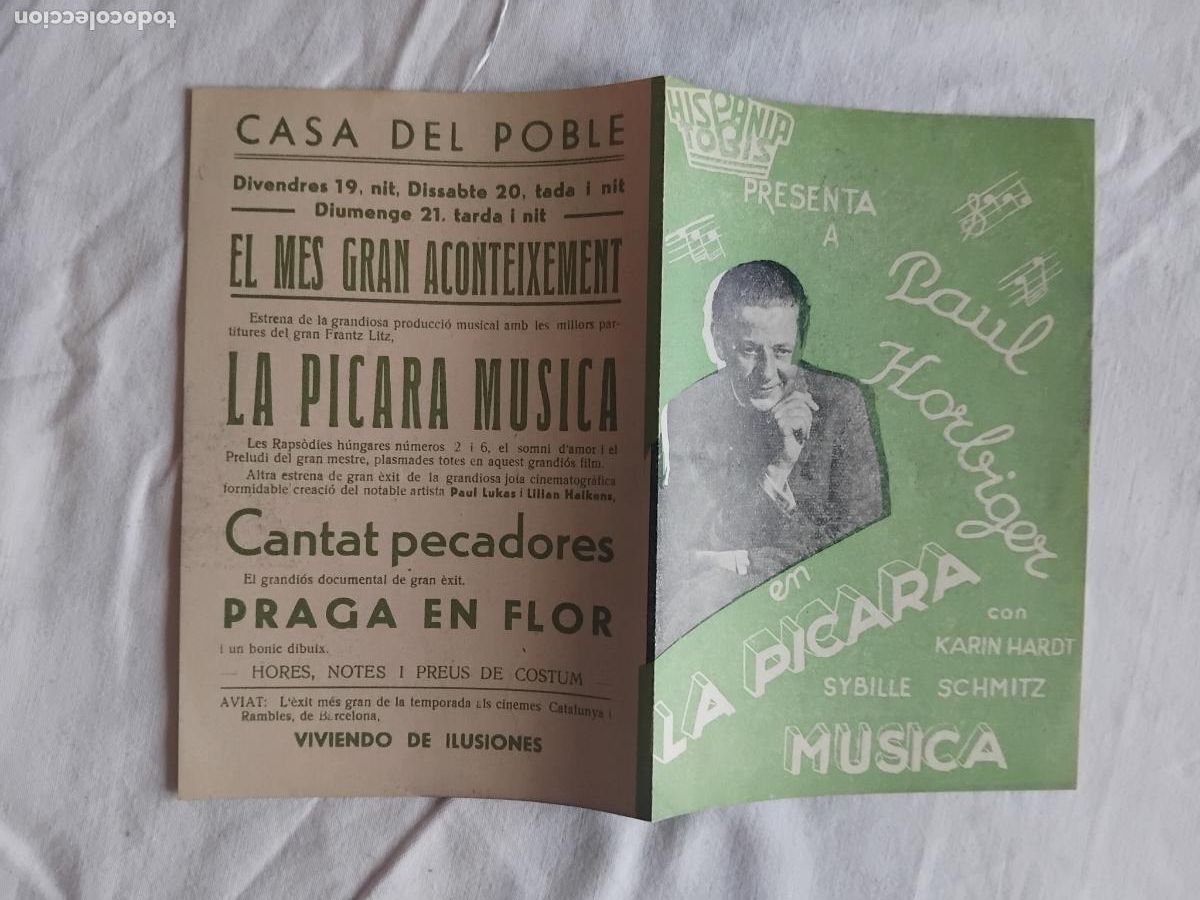 Cine: PROGRAMA DE CINE DOBLE. LA PICARA MUSICA. CASA DEL POBLE. - Foto 1