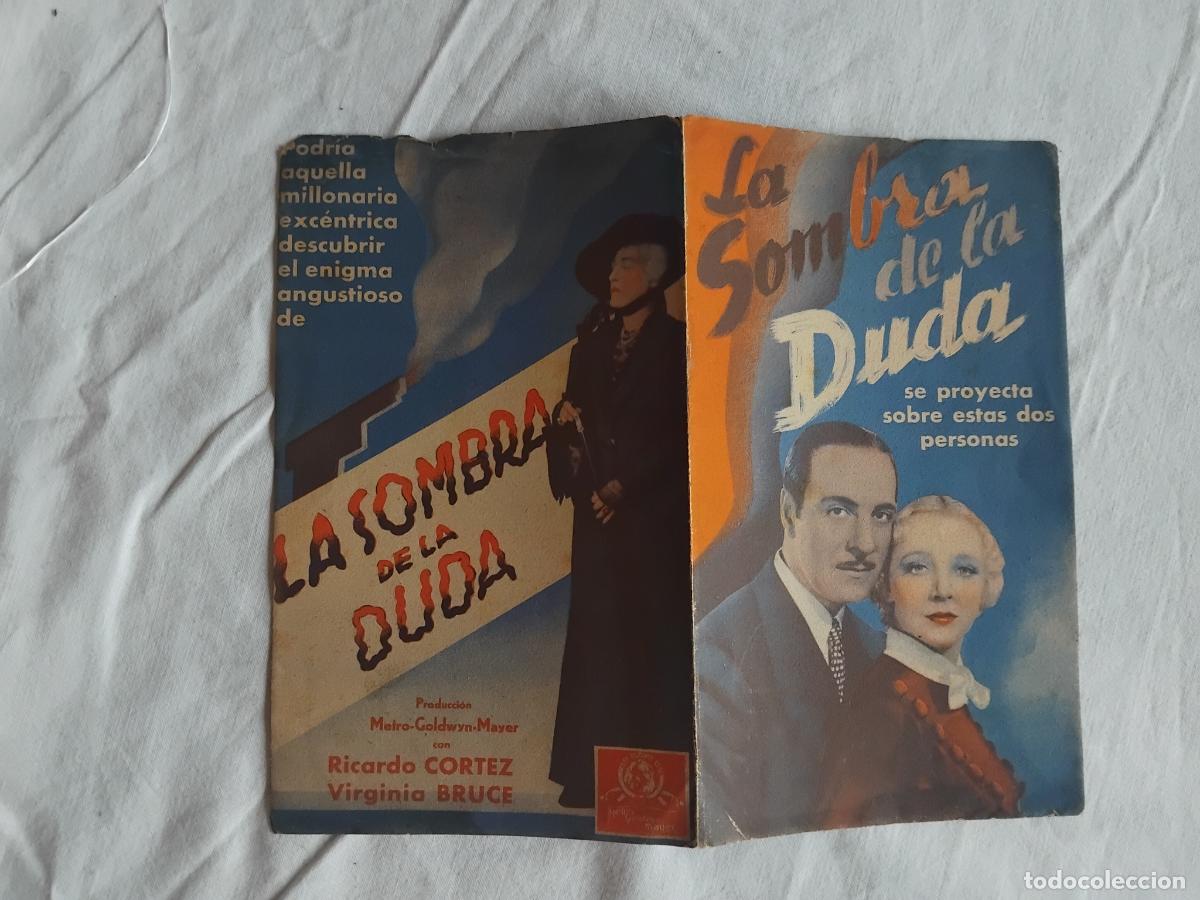 Cine: PROGRAMA DE CINE DOBLE. LA SOMBRA DE LA DUDA. RICARDO CORTEZ. VIRGINIA BRUCE. - Foto 1