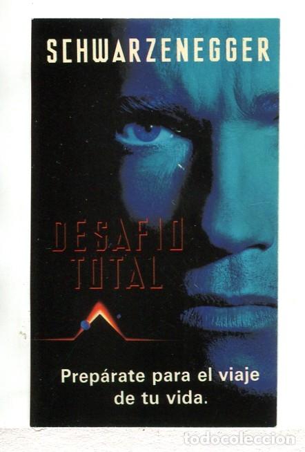 Cine: DESAF&Iacute;O TOTAL, con Arnold Schwarzenegger. PEGATINA. - Foto 1