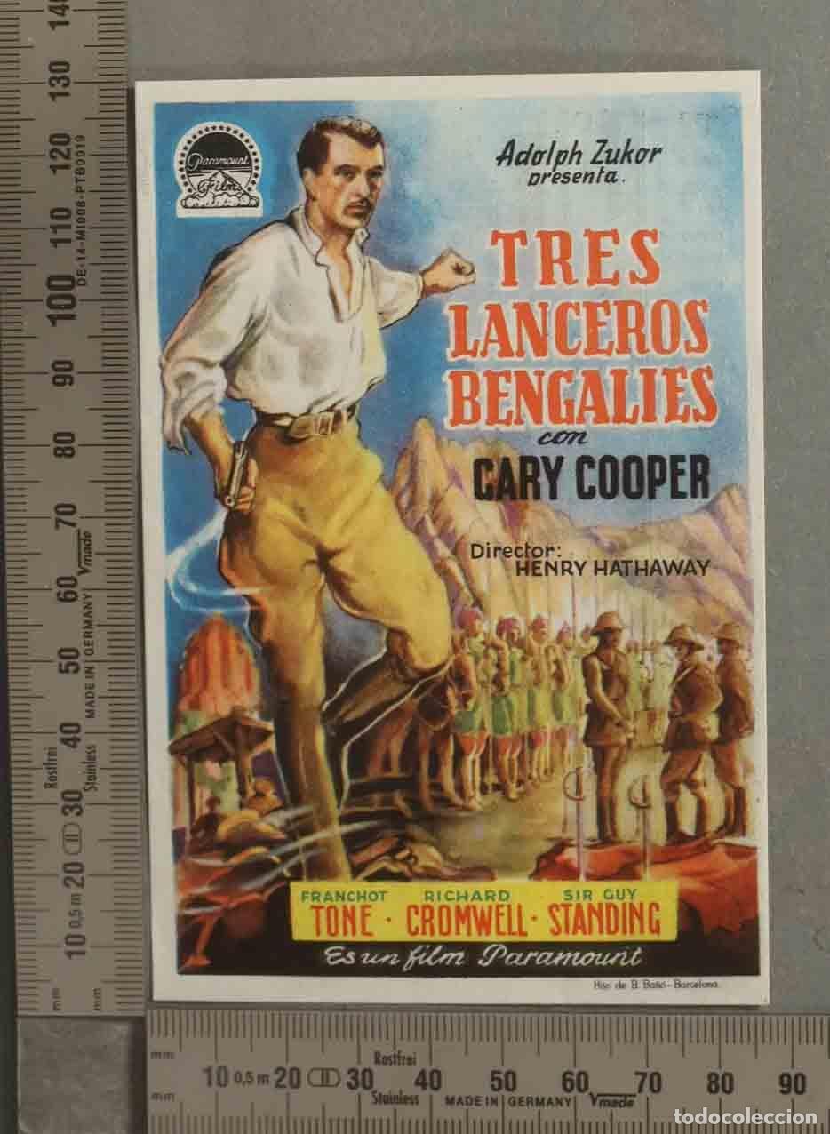 Cine: PROGRAMA DE CINE. TRES LANCEROS BENGALIES - Foto 1