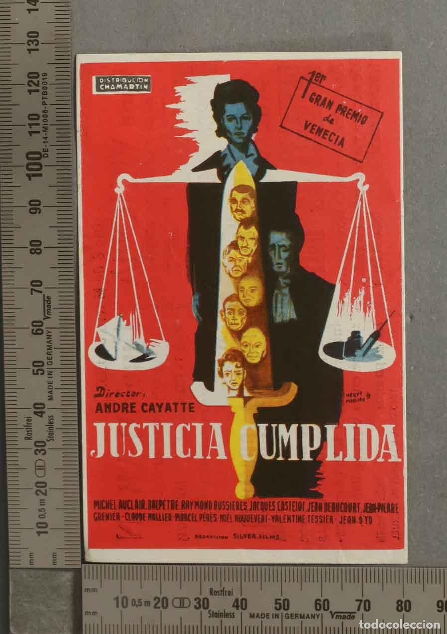 Cine: PROGRAMA DE CINE. JUSTICIA CUMPLIDA - Foto 1