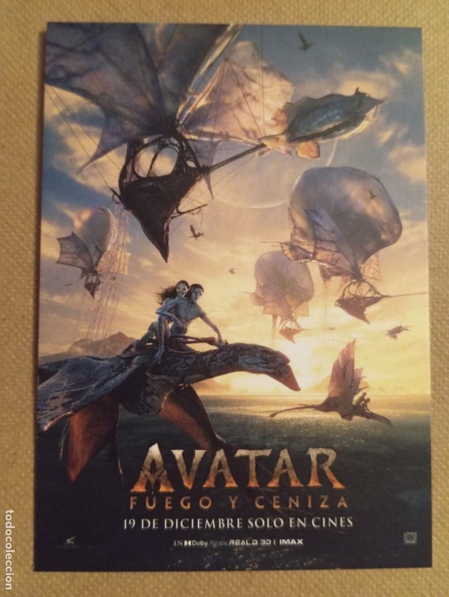 Cine: PROGRAMA DE ** AVATAR. FUEGO Y CENIZA ** .9 X 7 CMS. - Foto 1