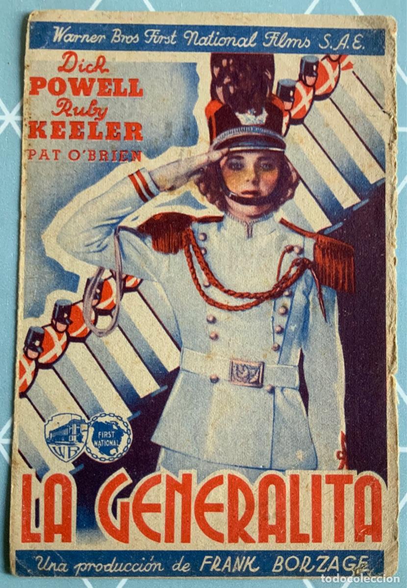 Cine: PROGRAMA DE CINE LA GENERALITA, DICK POWELL, RUBY KELLER, A&Ntilde;OS 30&rsquo;S, CON PUBLICIDAD - Foto 1