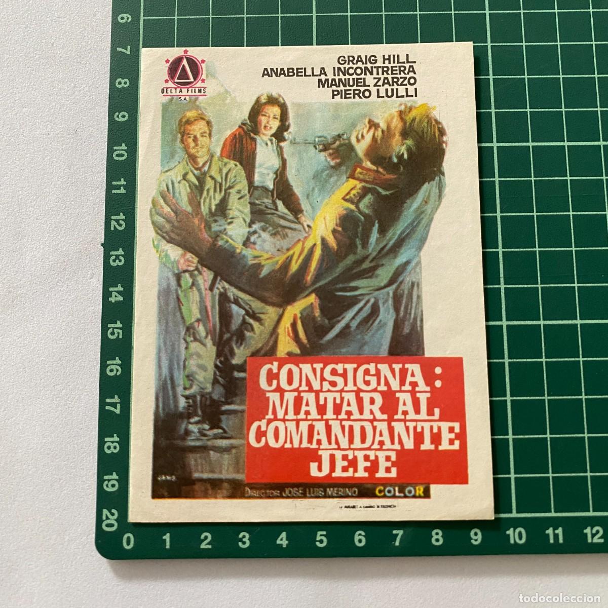 Cine: Programa de cine folleto de mano pelicula consigna matar al comandante jefe - Foto 1