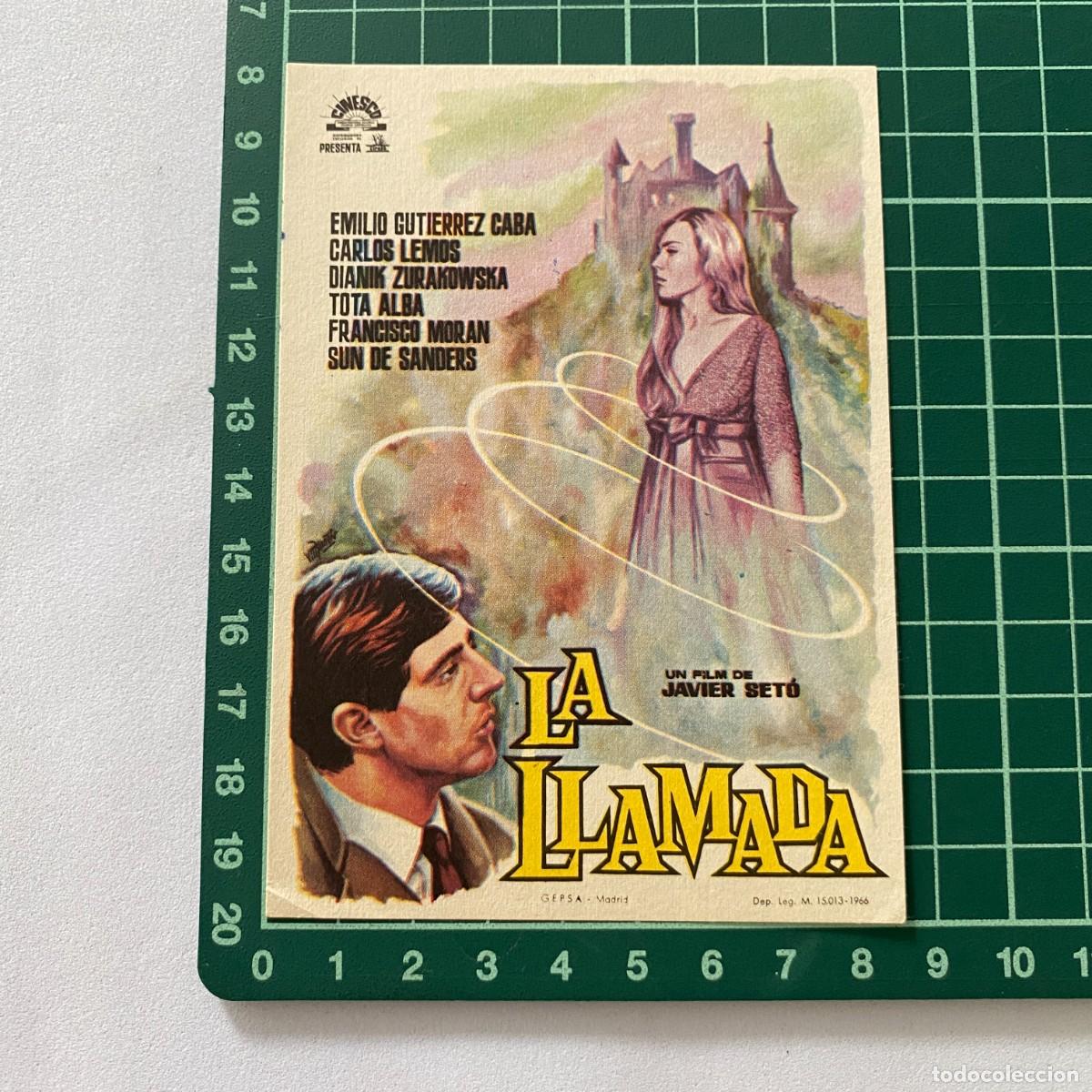Cine: Programa de cine folleto de mano pelicula la llamada Emilio Gutierrez - Foto 1