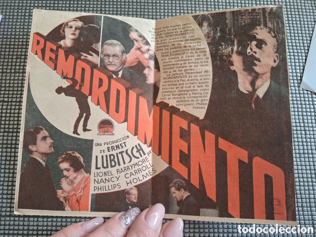 Cine: REMORDIMIENTO PROGRAMA DOBLE PARAMOUNT LUBITSCH NANCY CARROLL LIONEL BARRYMORE - Foto 2
