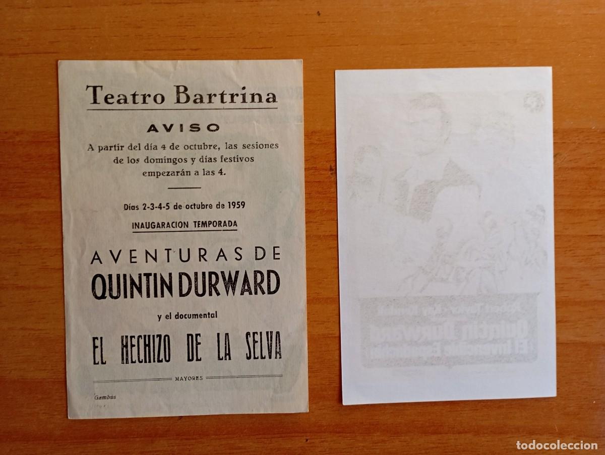 Cine: VIOLETA-PROGRAMA DE CINE --QUINTIN DURWARD - Foto 3
