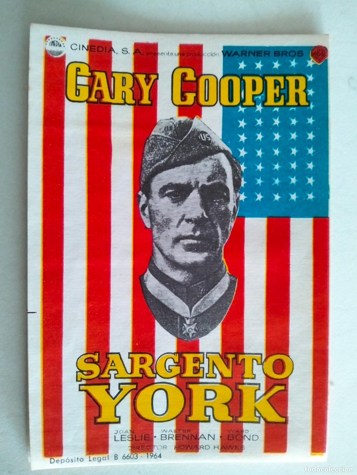 Cine: 10 FOLLETOS DE MANO, SARGENTO YORK - Foto 1