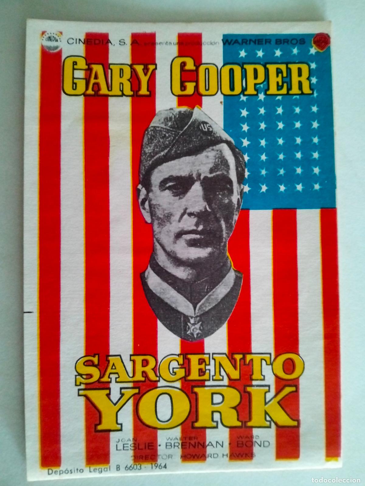 Cine: 10 FOLLETOS DE MANO, SARGENTO YORK - Foto 1
