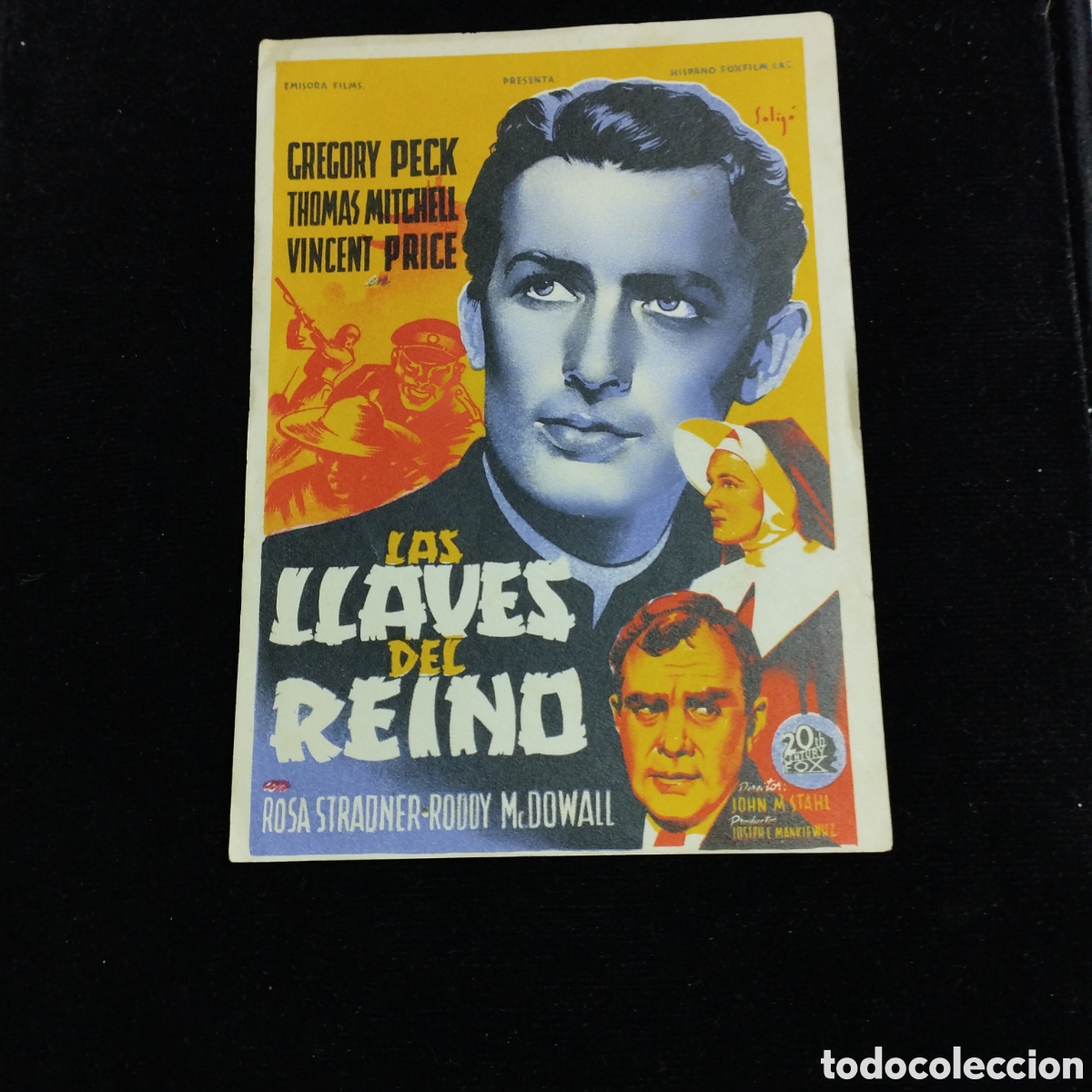 Cine: Programa de cine, sencillo. Las llaves del reino. Gregory Peck. Thomas Mitchell.Sp - Foto 1