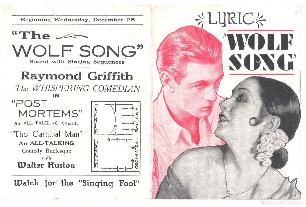 Cine: PTCC 829 EL CANTO DEL LOBO PROGRAMA DOBLE AMERICANO GARY COOPER LUPE VELEZ - Foto 2