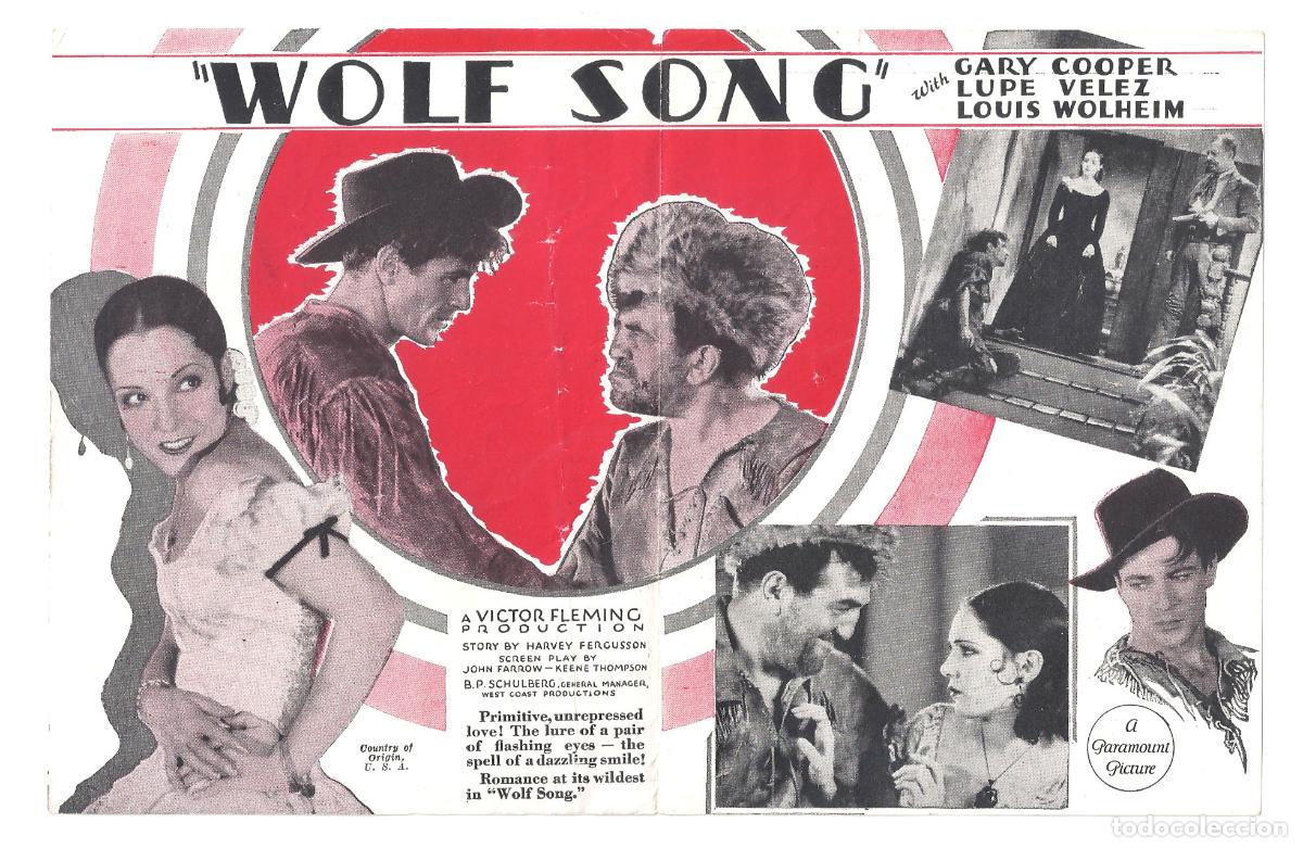 Cine: PTCC 829 EL CANTO DEL LOBO PROGRAMA DOBLE AMERICANO GARY COOPER LUPE VELEZ - Foto 3
