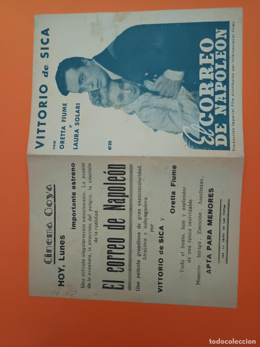 Cine: PROGRAMA DE CINE EL CORREO DE NAPOLEON VITTORIO DE SICA - Foto 3