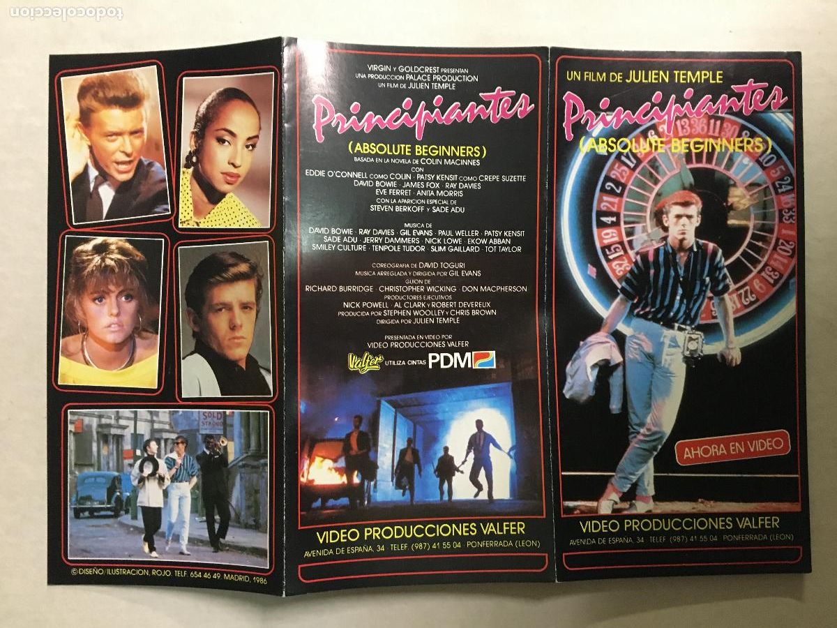 Cine: PTCC 832 PRINCIPIANTES PROGRAMA TRIPLE VIDEO DAVID BOWIE PATSY KENSIT - Foto 1