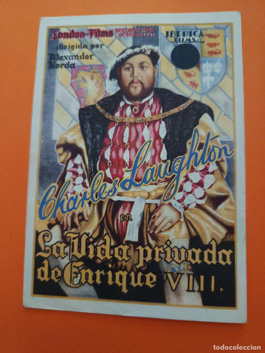 Cine: PROGRAMA DE CINE LA VIDA PRIVADA DE ENRIQUE VIII CHARLES LAUGHTON - Foto 1