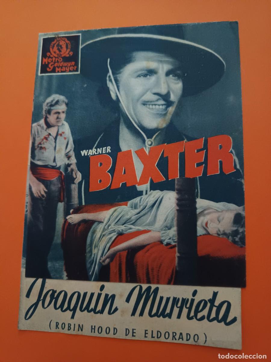 Cine: PROGRAMA DE CINE JOAQUIN MURRIETA WARNER BAXTER - Foto 1