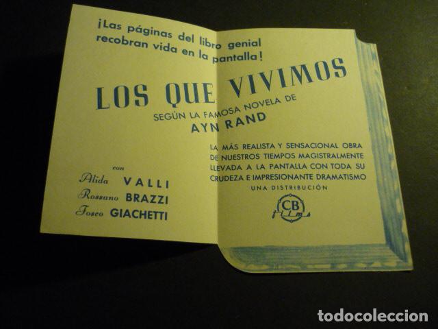Cine: LOS QUE VIVIMOS PROGRAMA DE CINE DOBLE SIN PUBLICIDAD - Foto 2