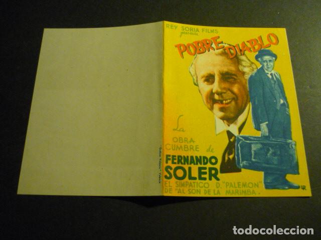 Cine: POBRE DIABLO PROGRAMA DE CINE DOBLE SIN PUBLICIDAD - Foto 1