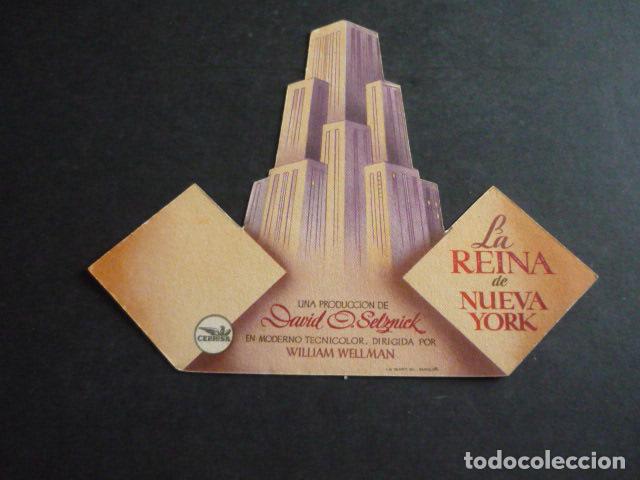  Flyers Publicitaires de films Anciens: LA REINA DE NUEVA YORK PROGRAMA DE MANO TROQUELADO SIN PUBLICIDAD
