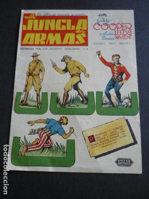 Cine: LA JUNGLA EN ARMAS PROGRAMA DE MANO CON PUBLICIDAD CINE ALIATAR CINEMA GRANADA