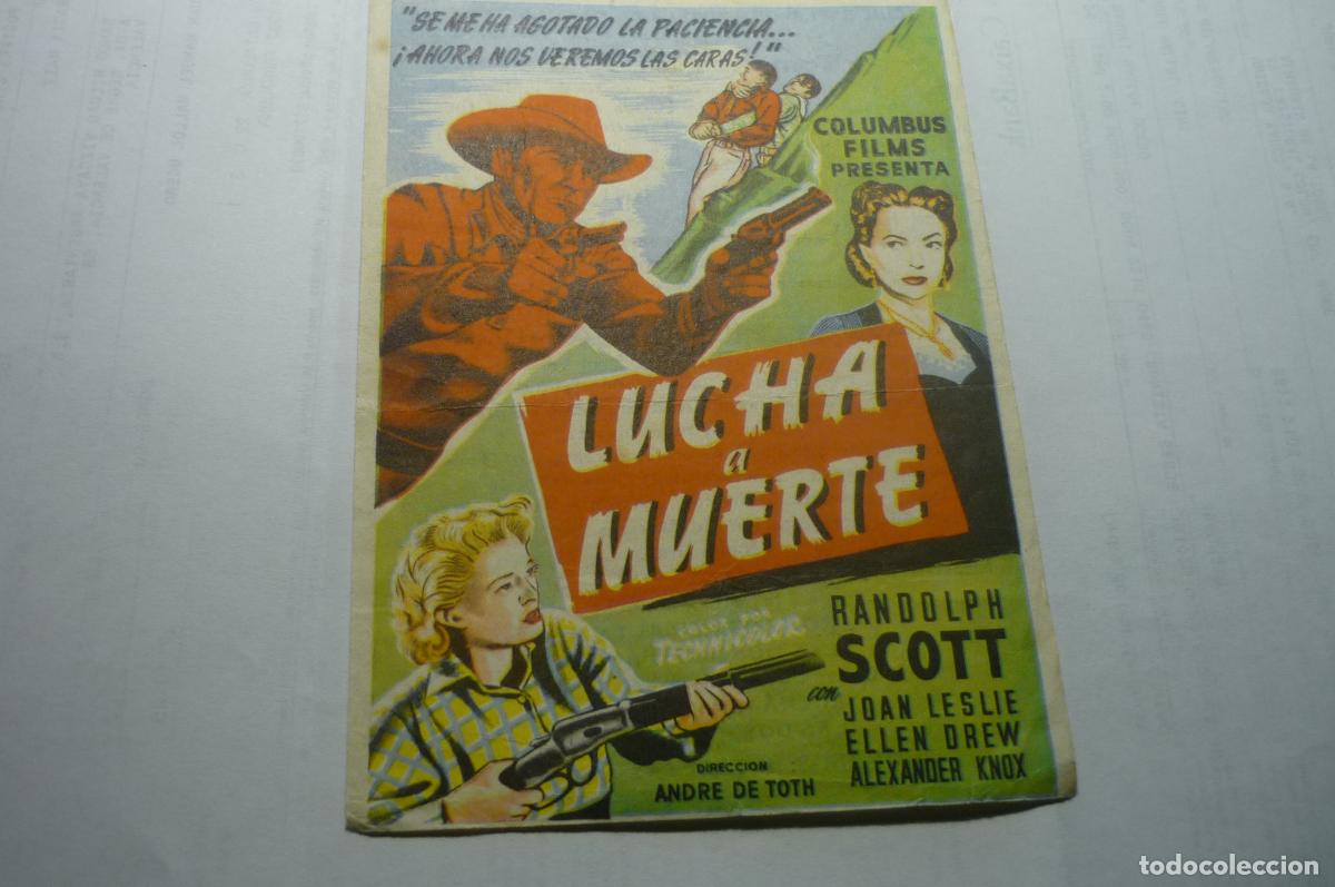 Cine: programa lucha a muerte randolph scott publicidad - Foto 1