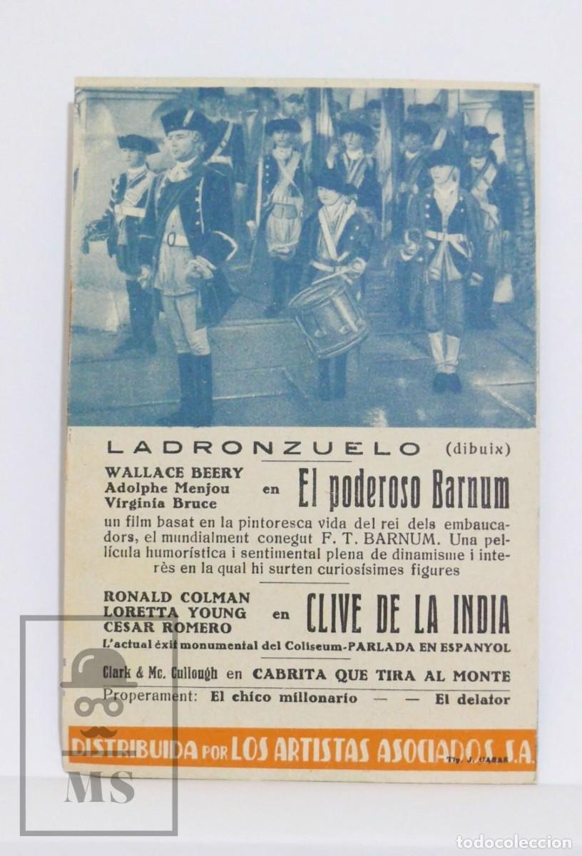 Cine: Programa de Cine Clive de la India - A&ntilde;o 1935 - Cine Nou - Loretta Young - Foto 3