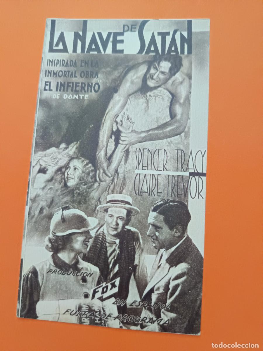 Cine: PROGRAMA DE CINE TARJETA LA NAVE DE SATAN SPENCER TRACY - Foto 1