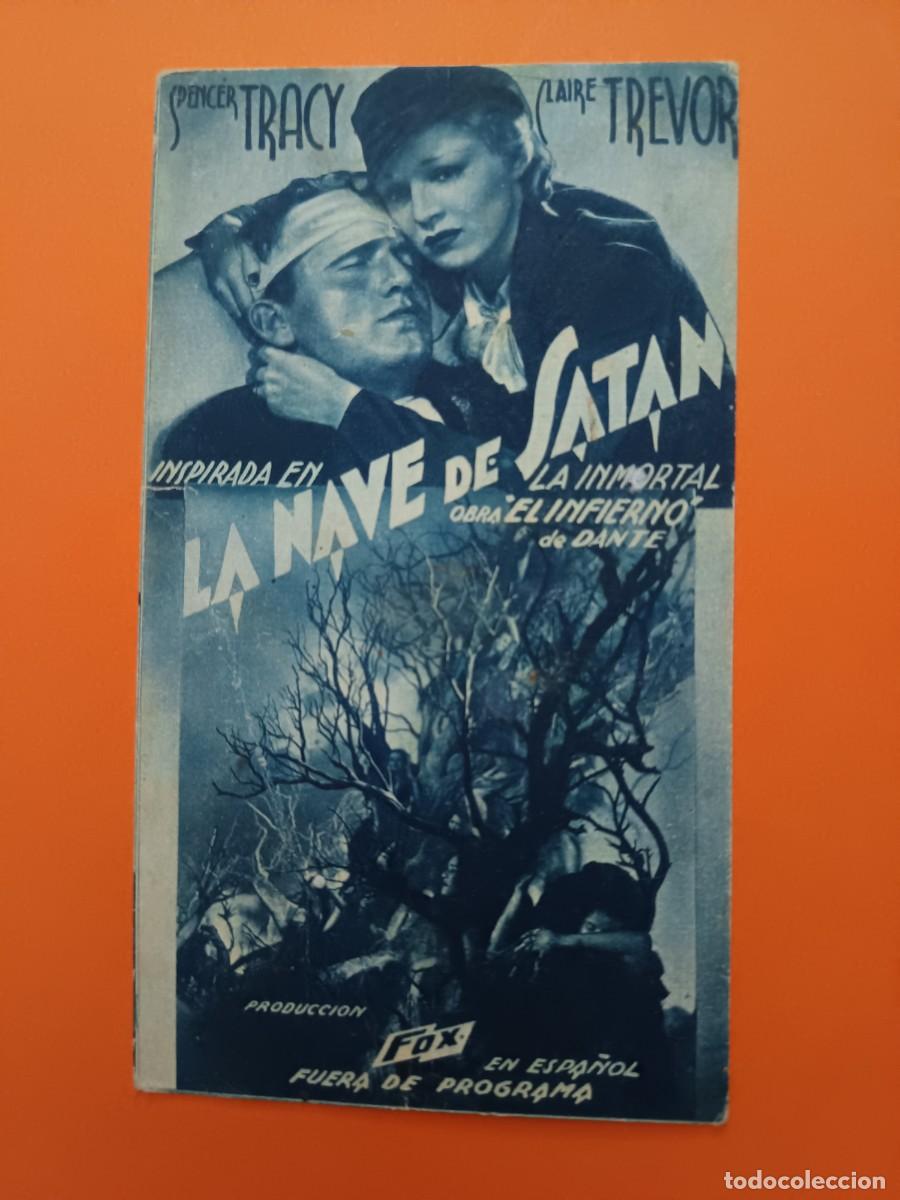 Cine: PROGRAMA DE CINE TARJETA LA NAVE DE SATAN SPENCER TRACY - Foto 1