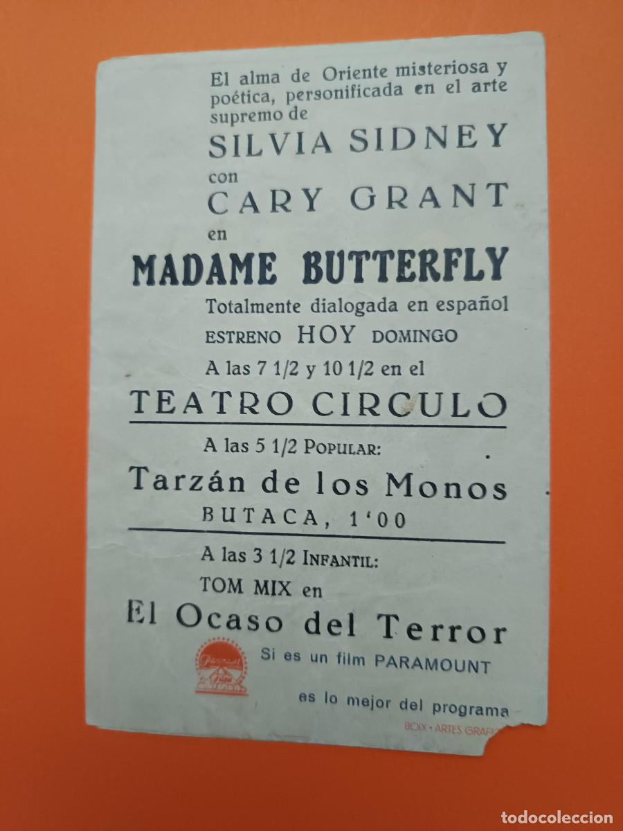 Cine: PROGRAMA DE CINE MADAME BUTTERFLY CARY GRANT - Foto 2