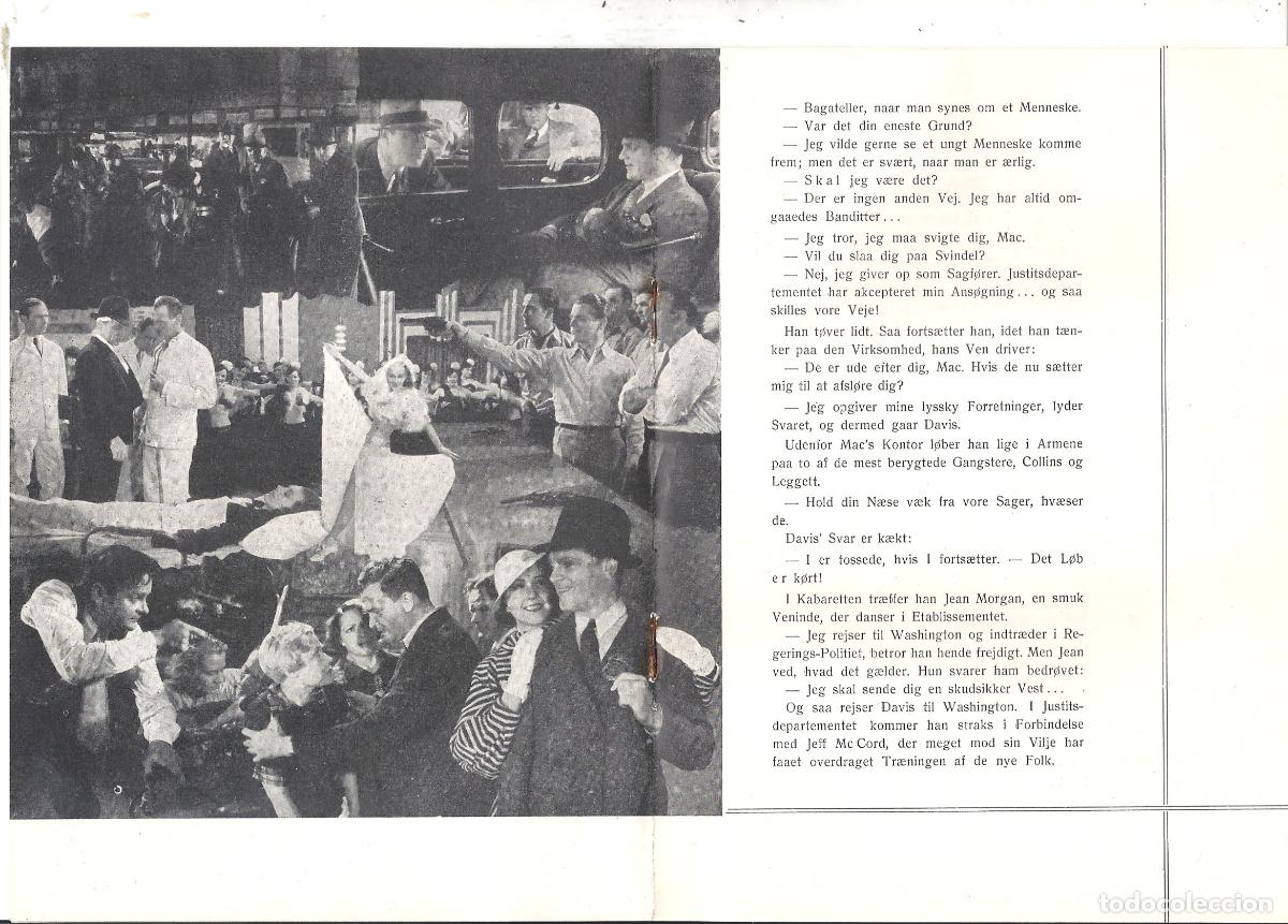 Cine: PTCC 833 CONTRA EL IMPERIO DEL CRIMEN PROGRAMA LIBRITO DANES JAMES CAGNEY - Foto 3