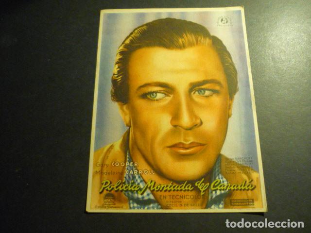 Cine: POLICIA MONTADA DEL CANADA PROGRAMA DE CINE SIN PUBLICIDAD - Foto 1
