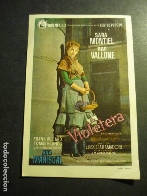 Cine: LA VIOLETERA PROGRAMA DE CINE CON PUBLICIDAD CINE ROMAY PUENTE DEL ARZOBISPO TOLEDO